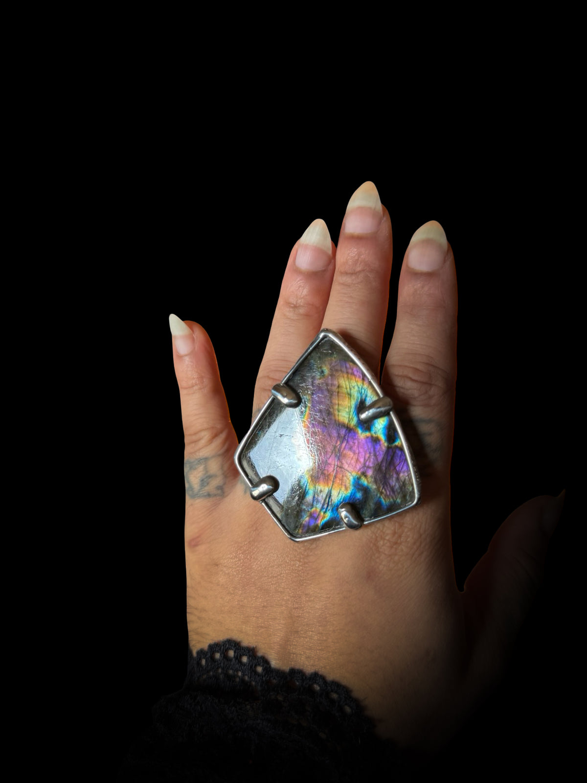 ACULEUS | Labradorite Adjustable Ring