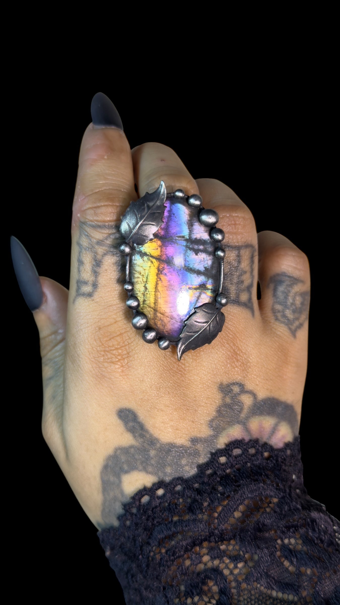 Amitola | Adjustable Labradorite Ring