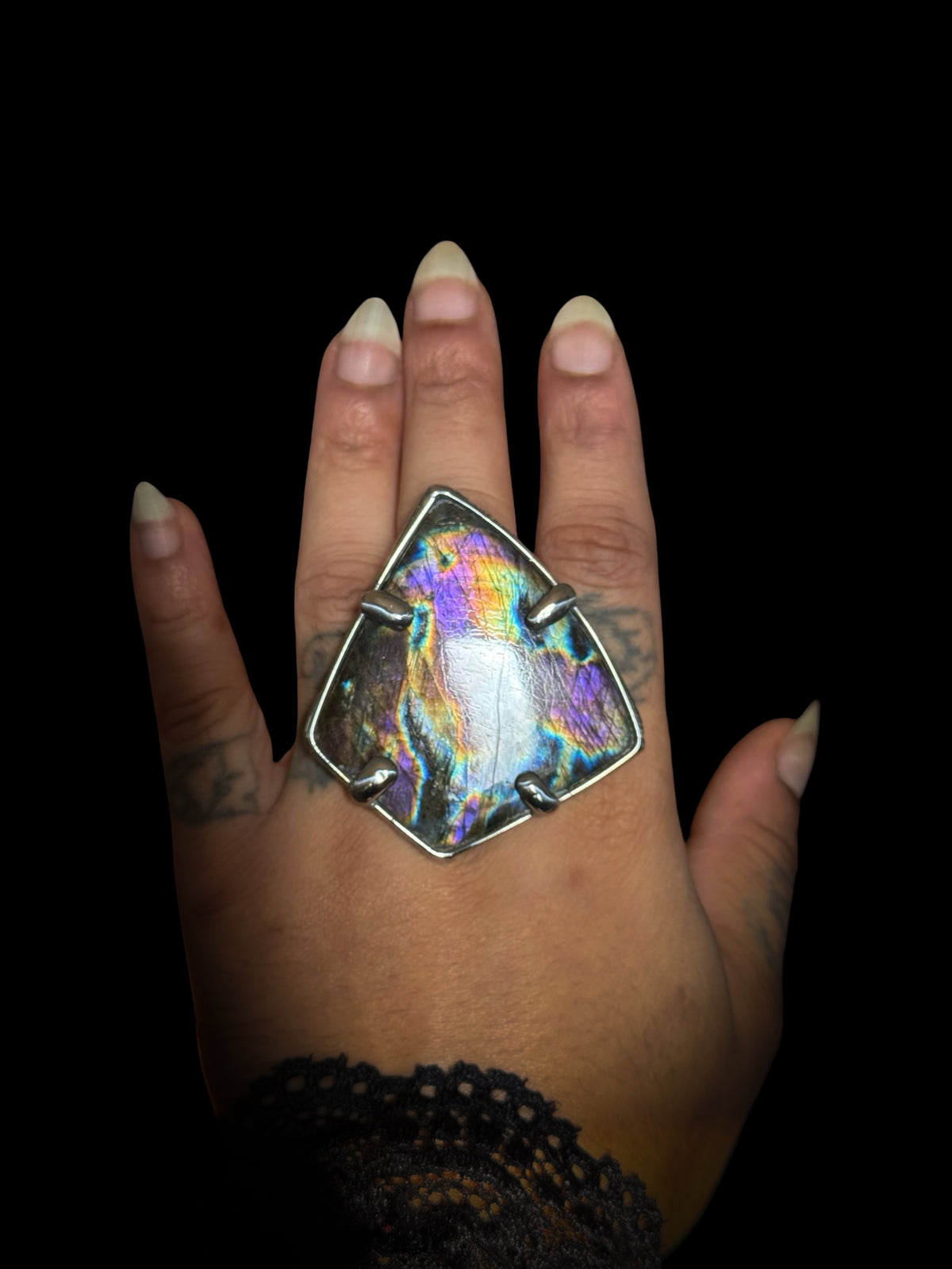 ACULEUS | Labradorite Adjustable Ring