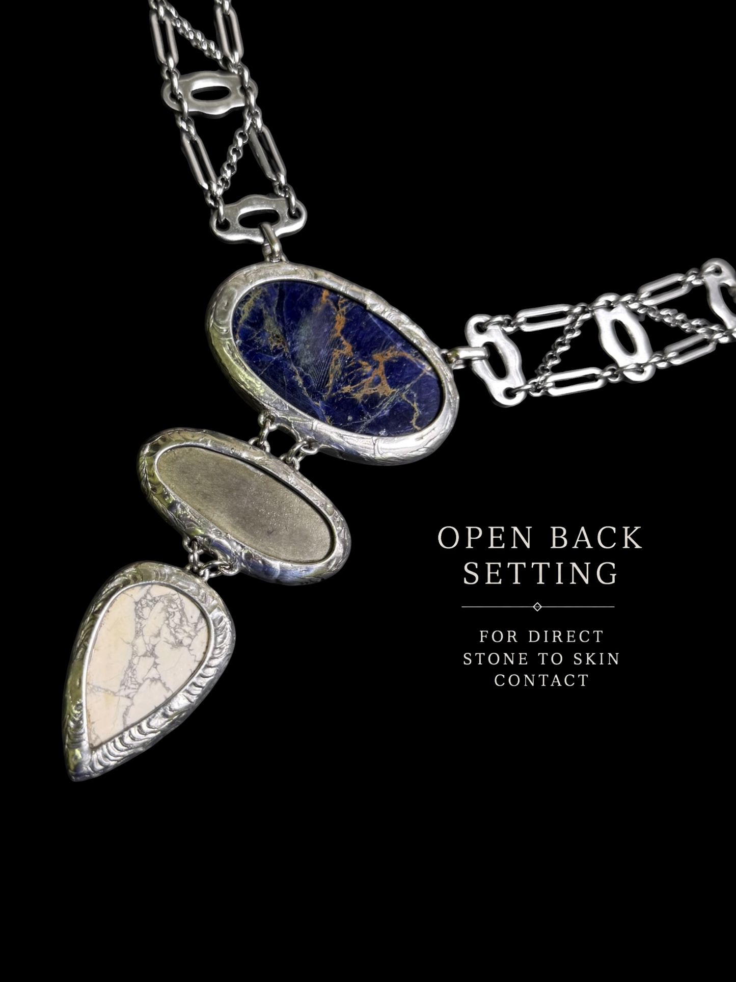 ENODIA | Sodalite, Pyrite, and Howlite Necklace