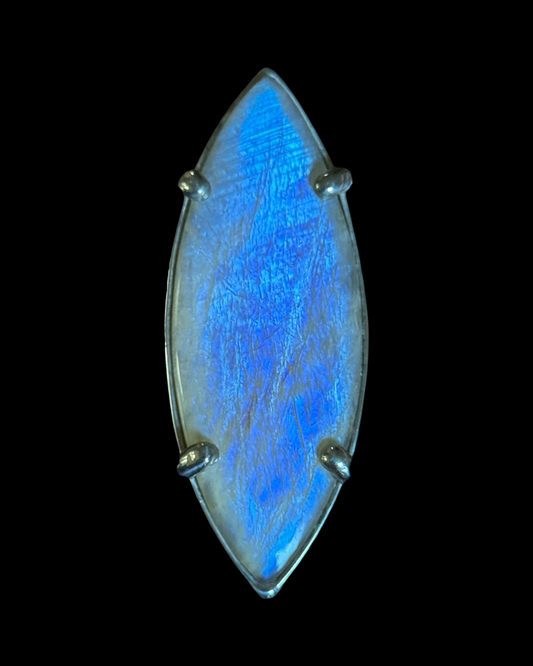 PHASMA | Rainbow Moonstone Adjustable Ring