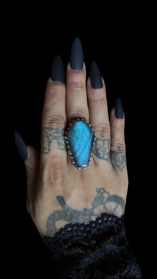 Mary | Labradorite Adjustable Ring
