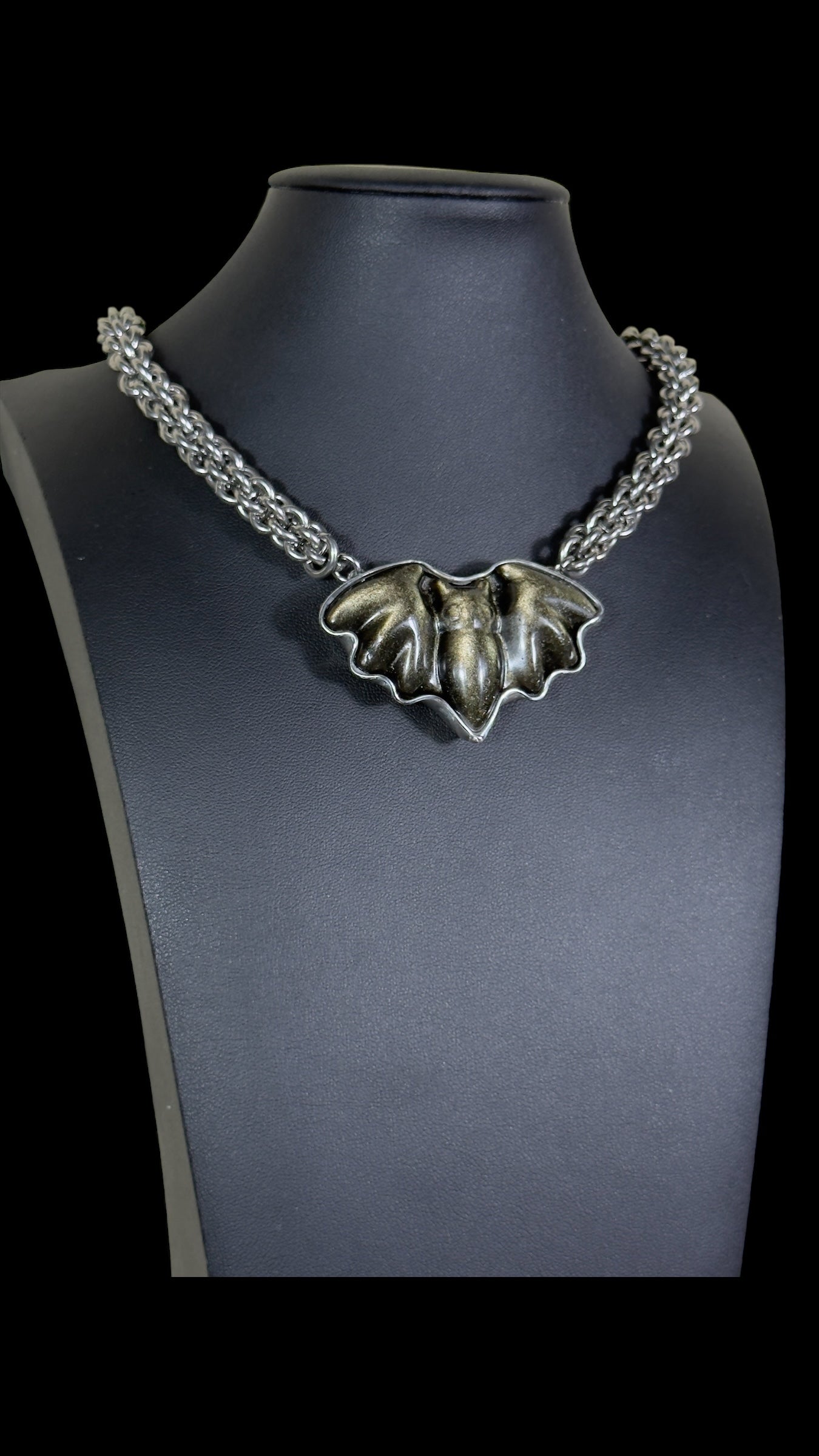 Leutogi | Gold Sheen Obsidian Necklace