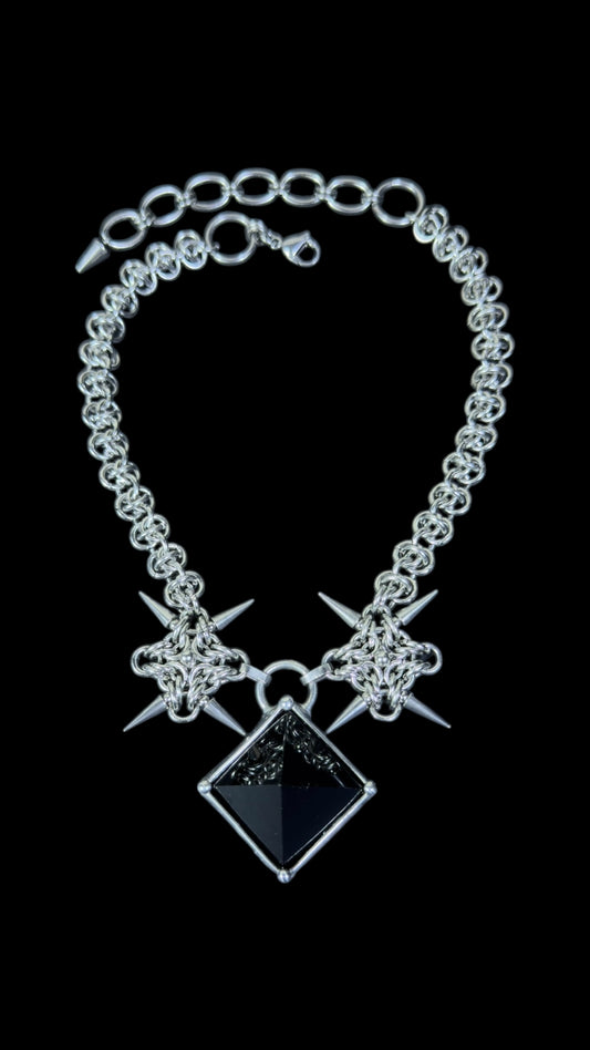 Sable | Obsidian Chainmail Necklace