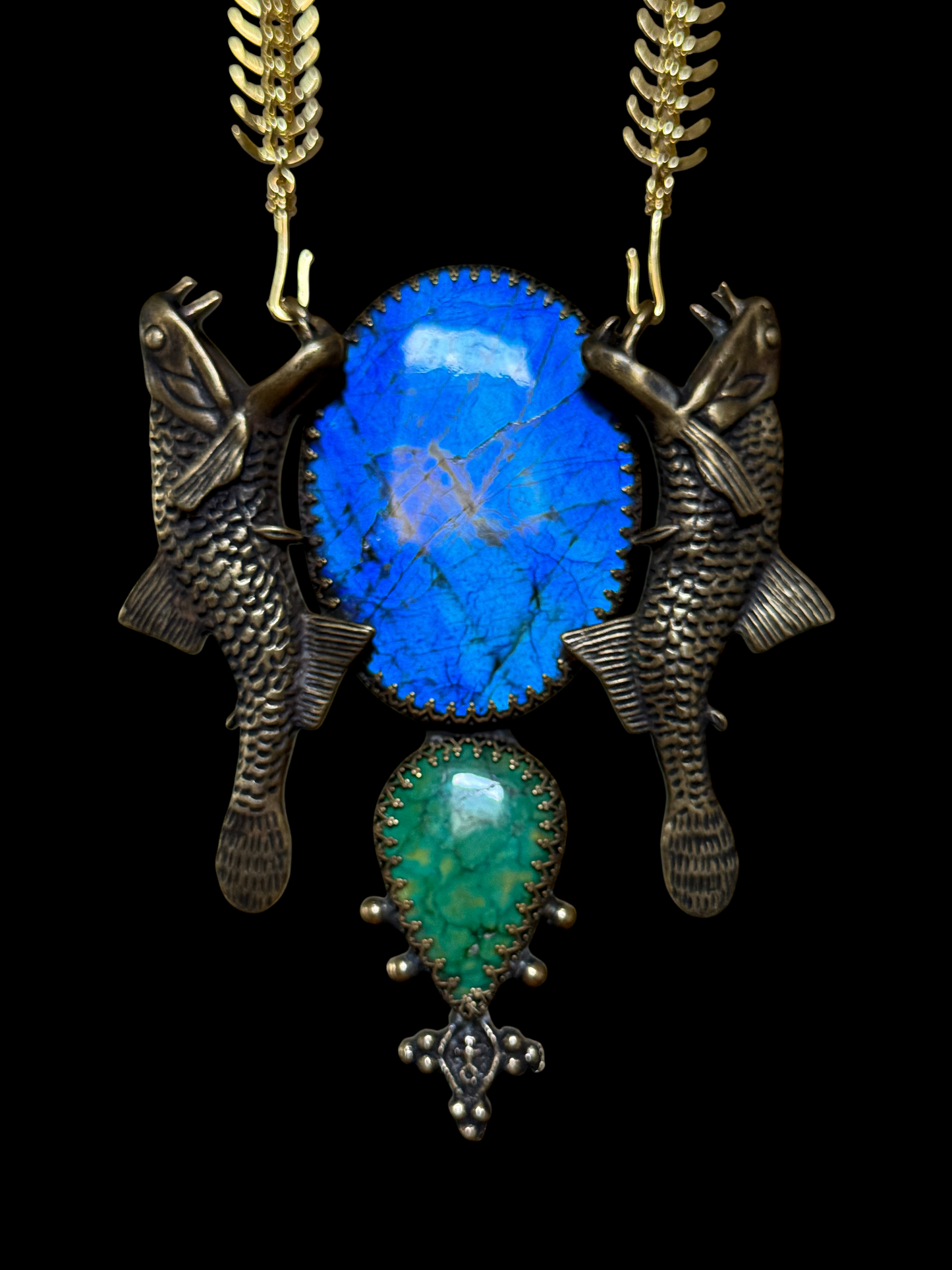 PRAVAHA PASSAGE | Tibetan Turquoise and Labradorite Necklace