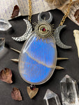 Diah | Rainbow Moonstone Necklace